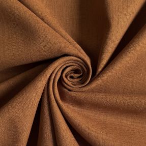 Cotton fabric with linen PREMIUM cognac