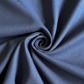 Cotton fabric with linen PREMIUM steel blue