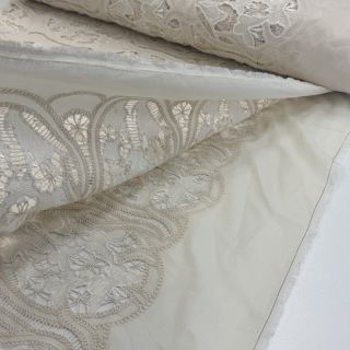Cotton fabric EMBROIDERY Blanchette design A