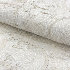 Cotton fabric EMBROIDERY Blanchette design B