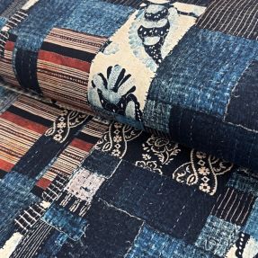 Cotton fabric TWILL DENIM Mix print design B