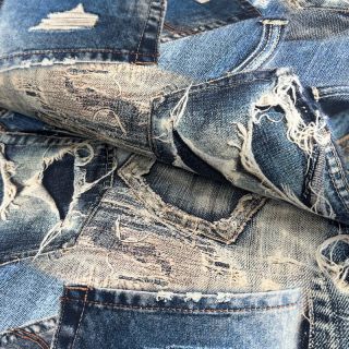 Cotton fabric TWILL DENIM Mix print design C