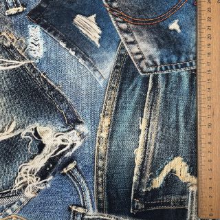 Cotton fabric TWILL DENIM Mix print design C