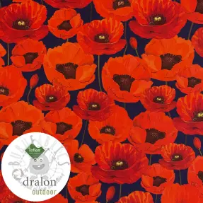 Outdoor decoration fabric teflon POPPY GARDEN