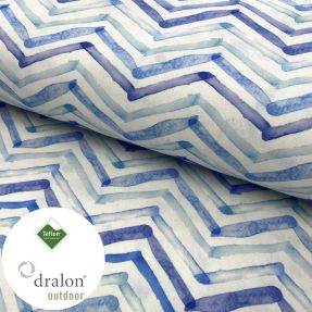 Outdoor decoration fabric teflon WATERCOLOUR ZIGZAG