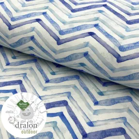 Outdoor decoration fabric teflon WATERCOLOUR ZIGZAG