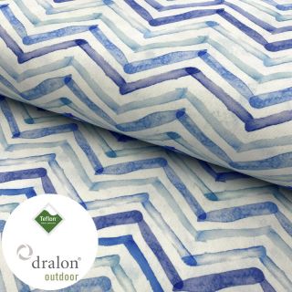 Outdoor decoration fabric teflon WATERCOLOUR ZIGZAG