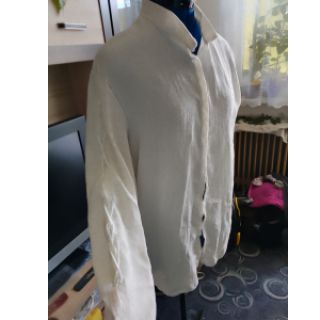 Linen viscose CRINCLE natural