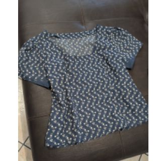 Cotton fabric JEANS Embroidery dark blue