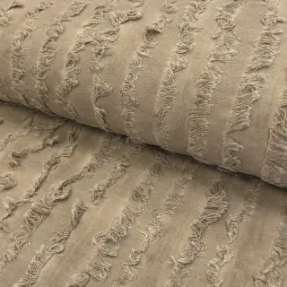 Cotton fabric with linen Vintage Fringe Stripe naturals