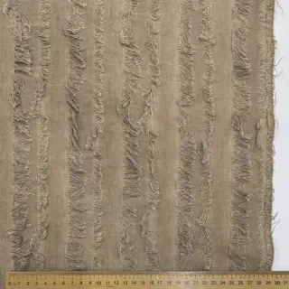 Cotton fabric with linen Vintage Fringe Stripe naturals