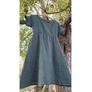 Double gauze/muslin old green