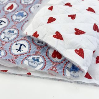 Cotton fabric QUILTING Titouan bleu