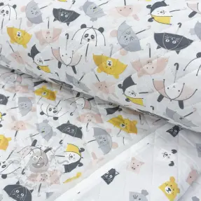 Cotton fabric QUILTING Parapluie perle