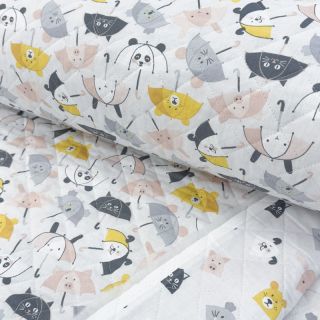 Cotton fabric QUILTING Parapluie perle