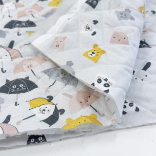 Cotton fabric QUILTING Parapluie perle