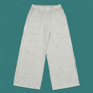 Linen cotton Lira medium stripe beige