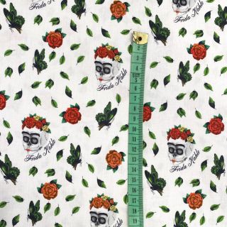Cotton fabric FRIDA Art rose digital print