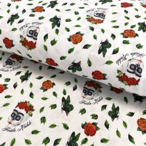 Cotton fabric FRIDA Art rose digital print