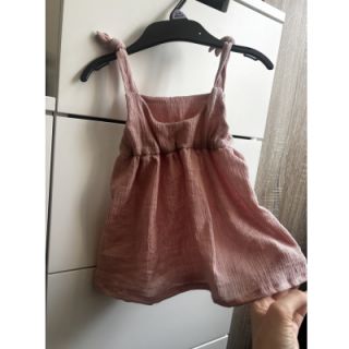Linen viscose CRINCLE old blush