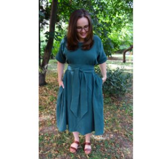 Double gauze/muslin dark cyan