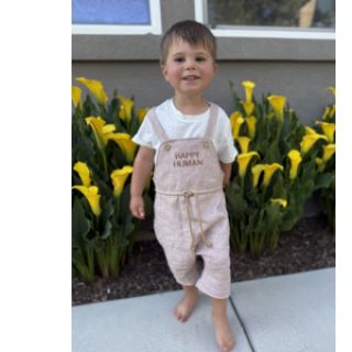 Linen cotton Fishbone camel