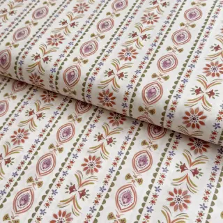 Cotton fabric Motif stripe off white digital print