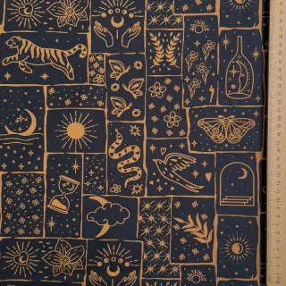 Cotton fabric Boho black