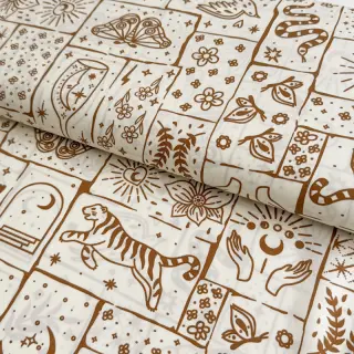 Cotton fabric Boho off white
