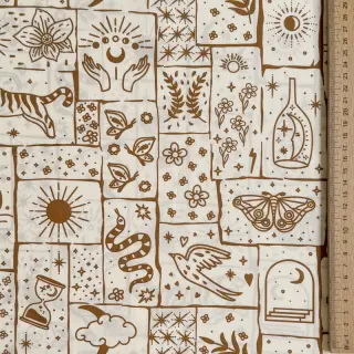 Cotton fabric Boho off white