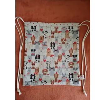 Decoration fabric Linenlook Dog Dress Up