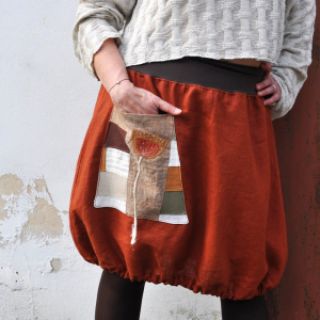 Linen enzyme washed STONEWASHED rust