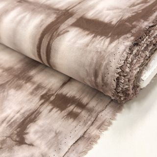 Cotton fabric HAND TIE DYE mauve
