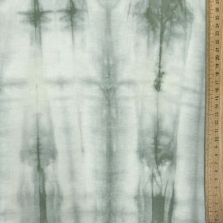 Cotton fabric HAND TIE DYE dark old green