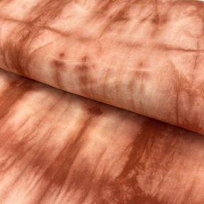 Cotton fabric HAND TIE DYE brick