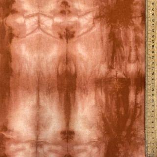 Cotton fabric HAND TIE DYE brick