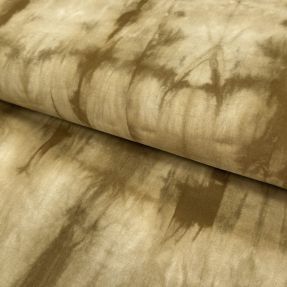 Cotton fabric HAND TIE DYE golden brown
