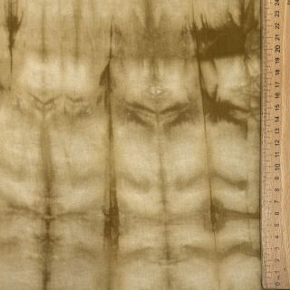 Cotton fabric HAND TIE DYE golden brown