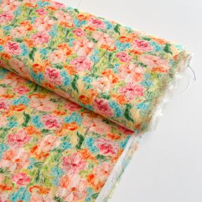 Viscose RAYON POPLIN Dreamy flowers design E digital print
