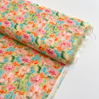 Viscose RAYON POPLIN Dreamy flowers design E digital print