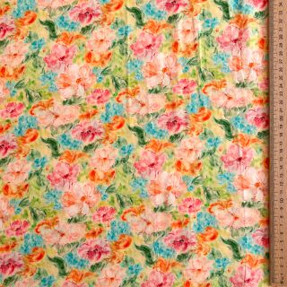 Viscose RAYON POPLIN Dreamy flowers design E digital print