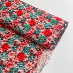 Viscose RAYON POPLIN Knitted design D digital print