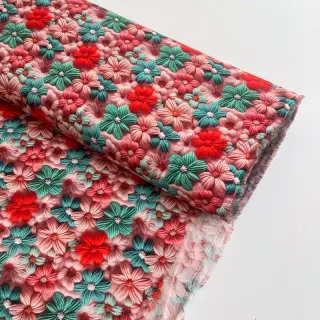 Viscose RAYON POPLIN Knitted design D digital print