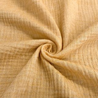 Double gauze/muslin MELANGE ochre