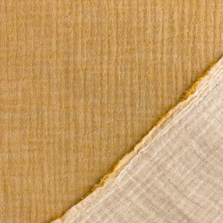 Double gauze/muslin MELANGE ochre
