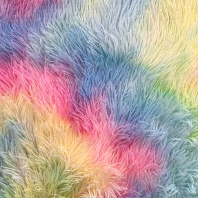 Faux fur Rainbow dark