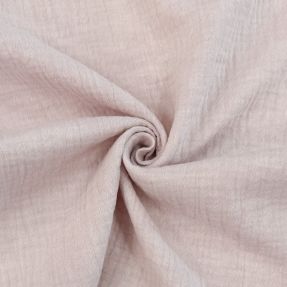 Double gauze/muslin MELANGE baby pink