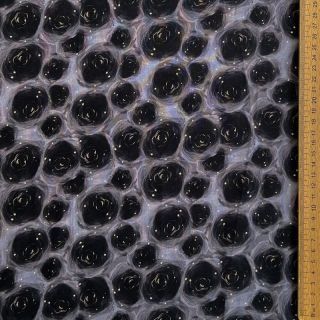 Viscose RAYON POPLIN Black holes design D digital print