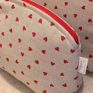 Decoration fabric Linenlook Little love heart