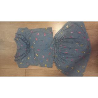 Cotton fabric JEANS FOIL Unicorn light blue
